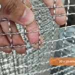 LƯỚI ĐAN INOX 201 KHỔ 1M2 X 30M Ô 10X10MM X 1LY 29KG